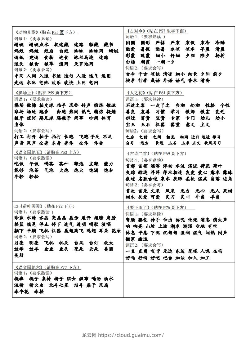 图片[3]-一年级下册语文课课贴